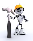 Robot Builder with a hammer