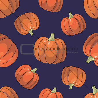 Pumpkin Background seamless pattern