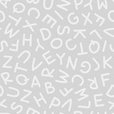Hand Drawn Uppercase Letters Seamless Pattern Light