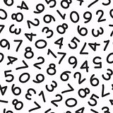 Hand Drawn Numbers Seamless Pattern