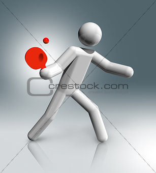 Table Tennis 3D symbol, Olympic sports
