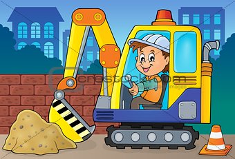 Excavator operator theme image 2