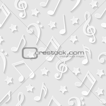 Seamless pattern with musical notes. Vector illustration.