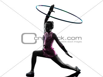 Rhythmic Gymnastics  little girl silhouette