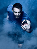 man rugby player  isolated