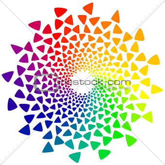 color wheel with triangles