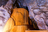 Cave stalactites and stalagmites
