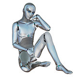 Robot android male
