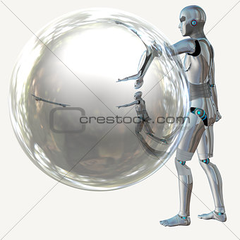 Robot with bubble