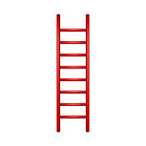 Wooden ladder in red design