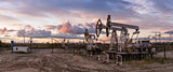 Panoramic oil pumpjack.