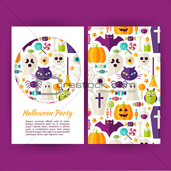 Vector Halloween Party Banners Set Template