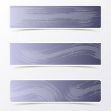 Gray vector banners with brush strokes