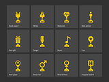 Winning cup icons.