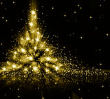Christmas gold tree