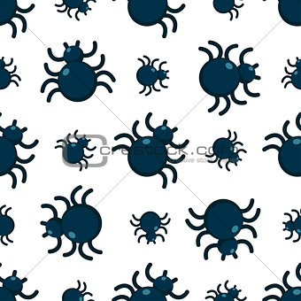 Spiders seamless pattern