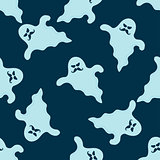 Funny ghost seamless pattern
