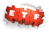ETF - Text on Red Puzzles.