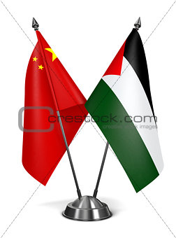 China and Palestine - Miniature Flags.