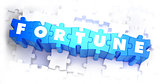 Fortune - White Word on Blue Puzzles.