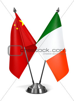 China and Ireland - Miniature Flags.