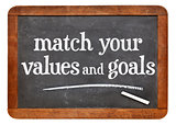 Match your values and goals
