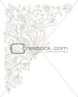 Floral pattern sketch for your design
