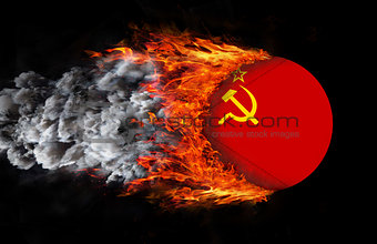 Flag with a trail of fire - USSR