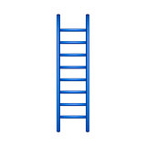 Wooden ladder in blue design