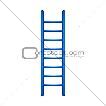 Wooden ladder in blue design