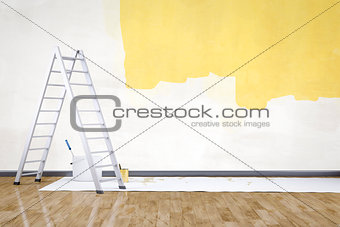room with a ladder