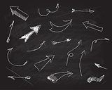 Vector scribble chalkboard design elements