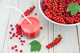 Fresh and healthy red currant smoothie 