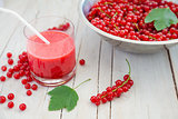 Fresh and healthy red currant smoothie 