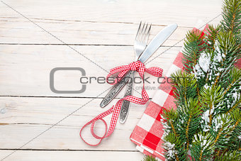 Silverware and christmas tree
