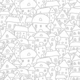City sketch, seamless pattern for your design