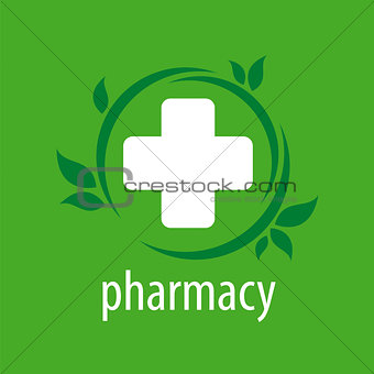 vector logo for pharmacies on a green background