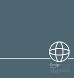 Logo of earth or globe, or network structure, minimal flat style