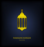 Golden Fanoos on Dark Background for Ramadan Kareem