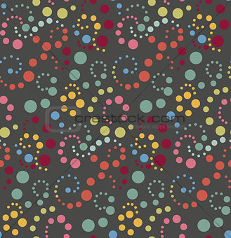 Seamless vector pattern or texture with colorful polka dots on white background for kids background, blog, web design, scrapbooks, party or baby shower invitations and wedding cards.
