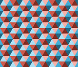 Retro geometric hexagon seamless pattern