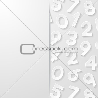 Abstract background with numbers. Vector illustration.