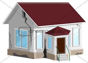 House destroyed. Cracks in walls of home. Property insurance. Errors construction