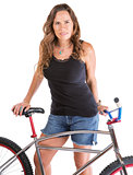 Beautiful Lady with Mountain Bike