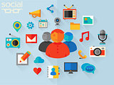 Vector illustration of social networking concept