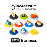 Isometric flat icons set 9
