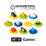 Isometric flat icons set 13