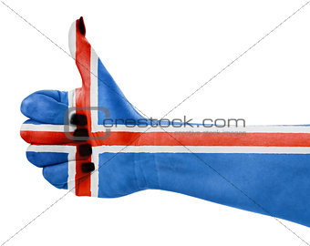 Flag of Iceland isolated 