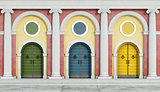 Colorful classic facade