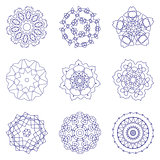 A set of radial pattern.